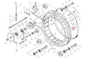 Фиксатор троса подающего колеса Схема из каталога Анна Z-644: Таблица 25 № 23