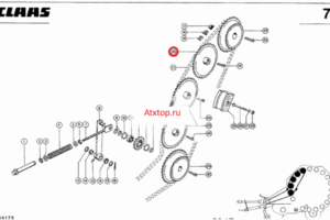 Схема расположения для Claas Rollant 62 Звёздочка Z35x25.4 D30 0008192630*