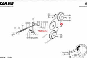 Схема расположения для Claas Rollant 44 Звёздочка Z35x25.4 D30 0008192630*